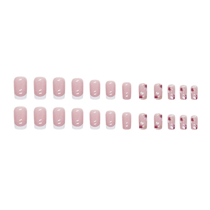 Wholesale Glitter Medium Length Floral Nail Stickers